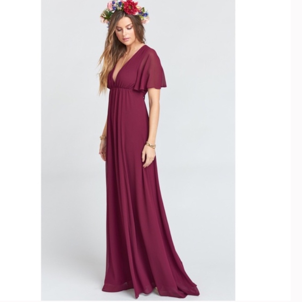 Show Me Your Mumu Faye Flutter sleeves Maxi Dress S